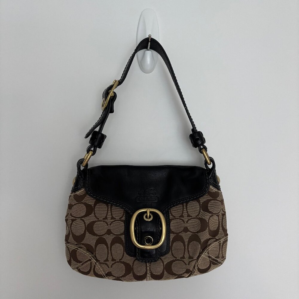 Coach Bleecker Signature Buckle Flag Mini Shoulder Bag